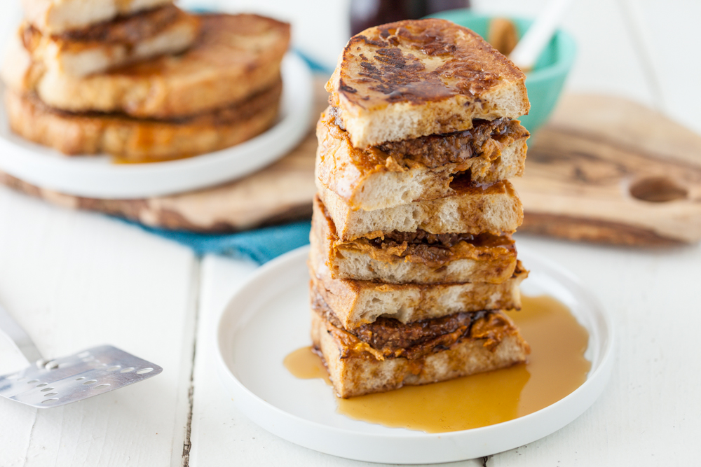 Vegan Sausage French Toast Breakfast Sandwich