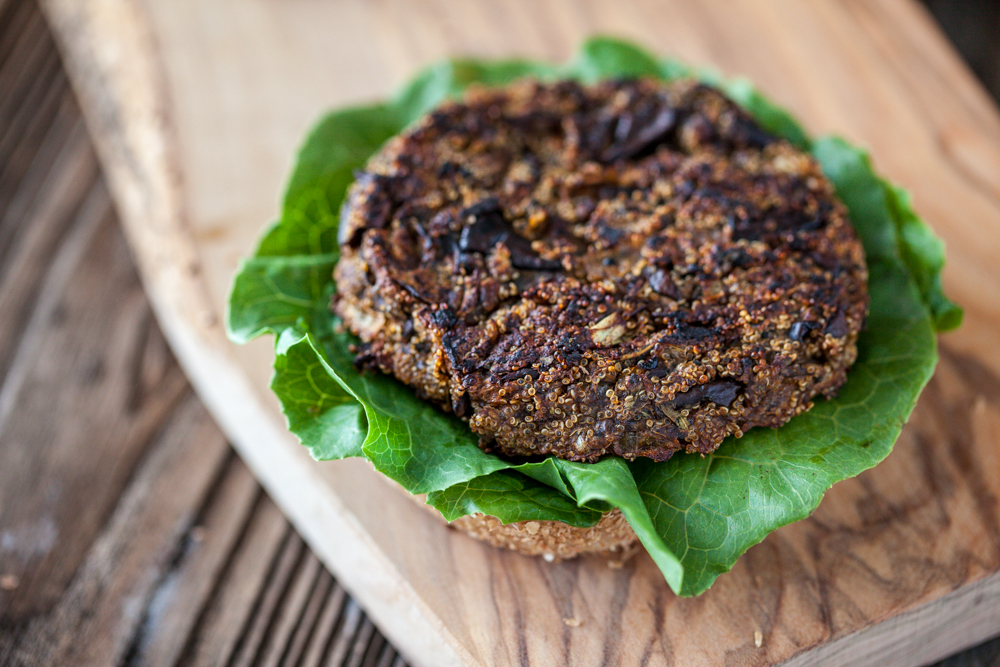 Amaranth Eggplant Burgers with Sriracha Tahini Sauce