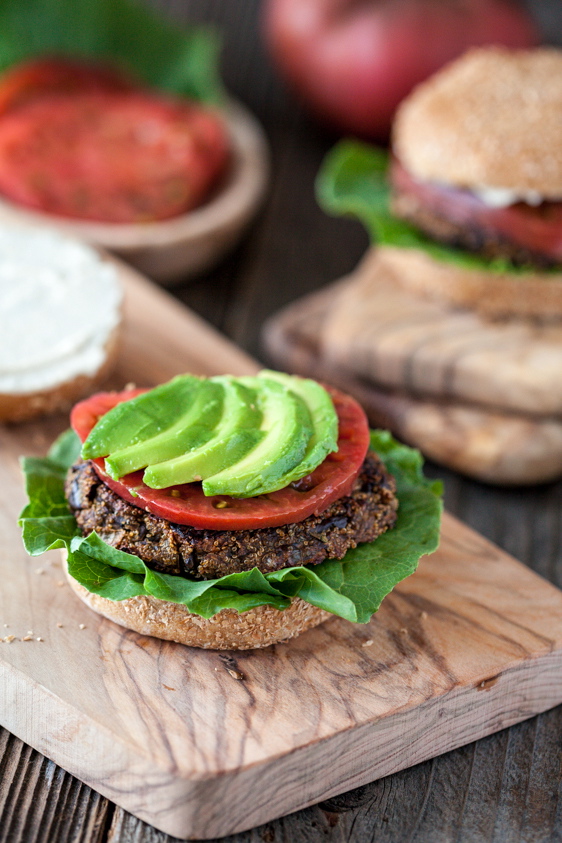 Amaranth Eggplant Burgers with Sriracha Tahini Sauce