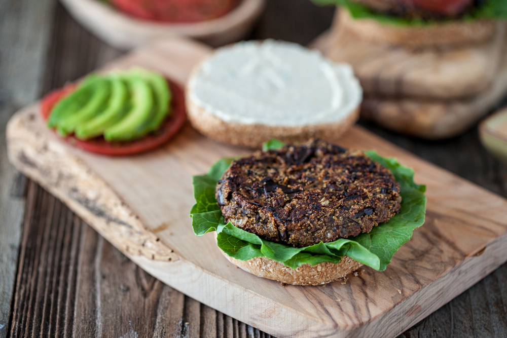 Amaranth Eggplant Burgers with Sriracha Tahini Sauce