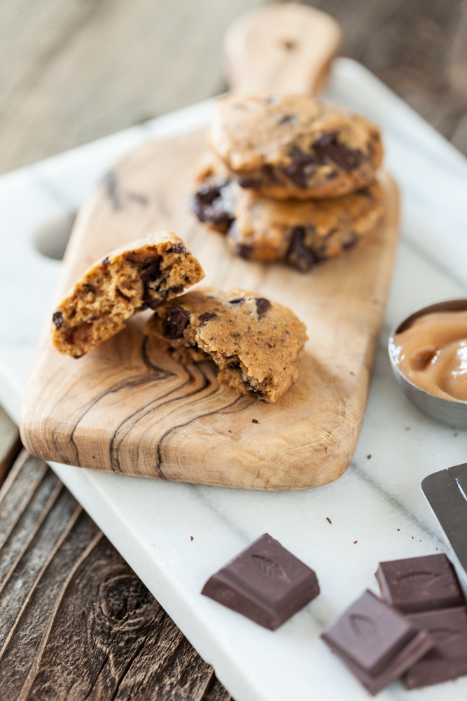 Salted Caramel Apple Butter Chocolate Chunk Cookies