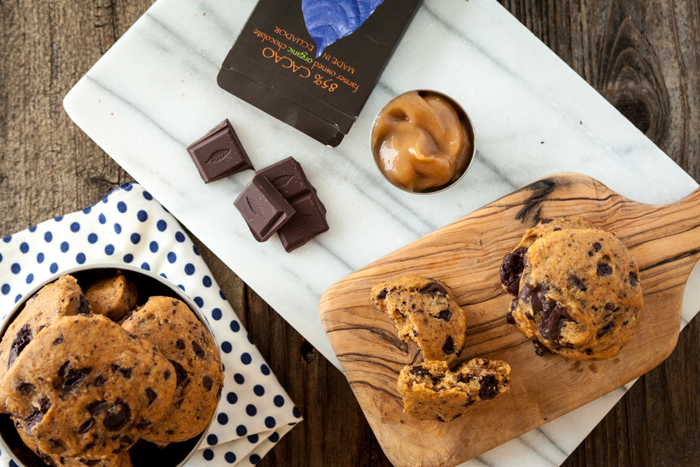 Salted Caramel Apple Butter Chocolate Chunk Cookies