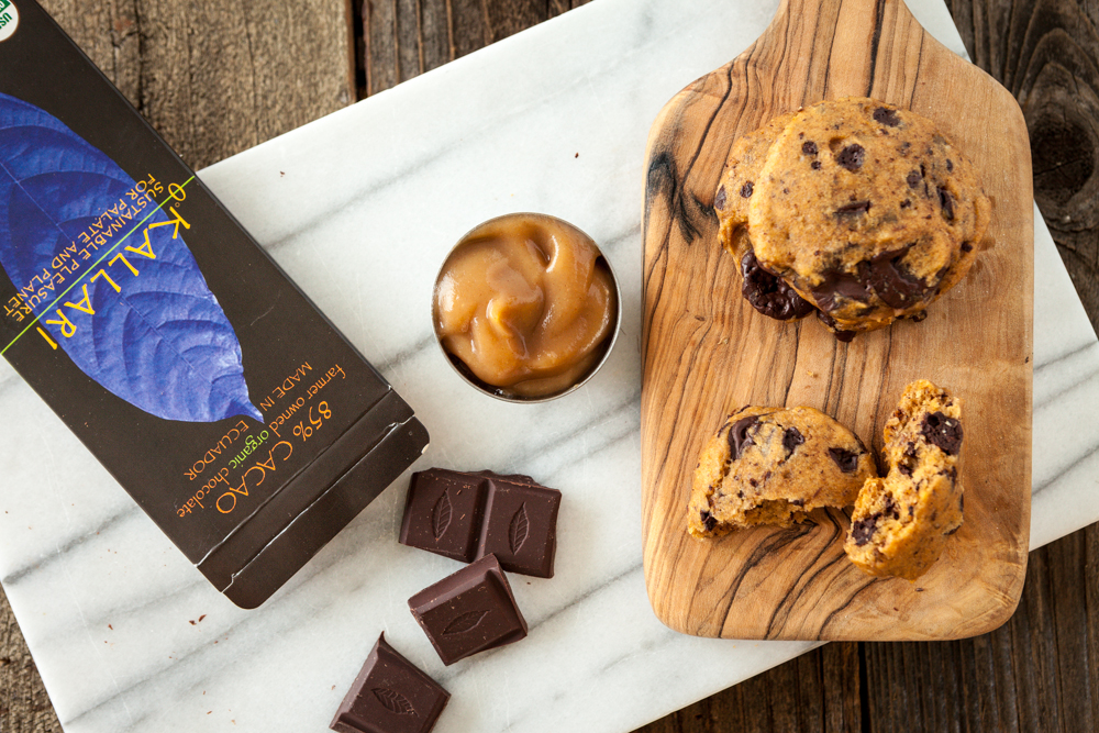 Salted Caramel Apple Butter Chocolate Chunk Cookies