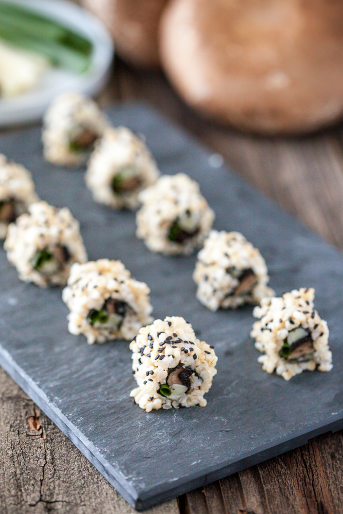 Smoky Roasted Portobello Sushi