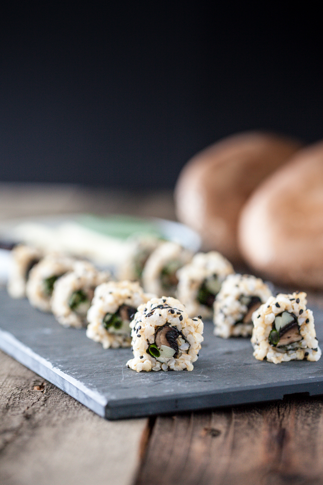 Smoky Roasted Portobello Sushi