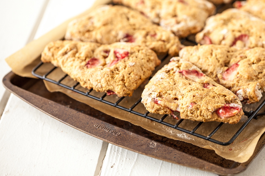 Strawberry Lemon Scones with Lemon Glaze