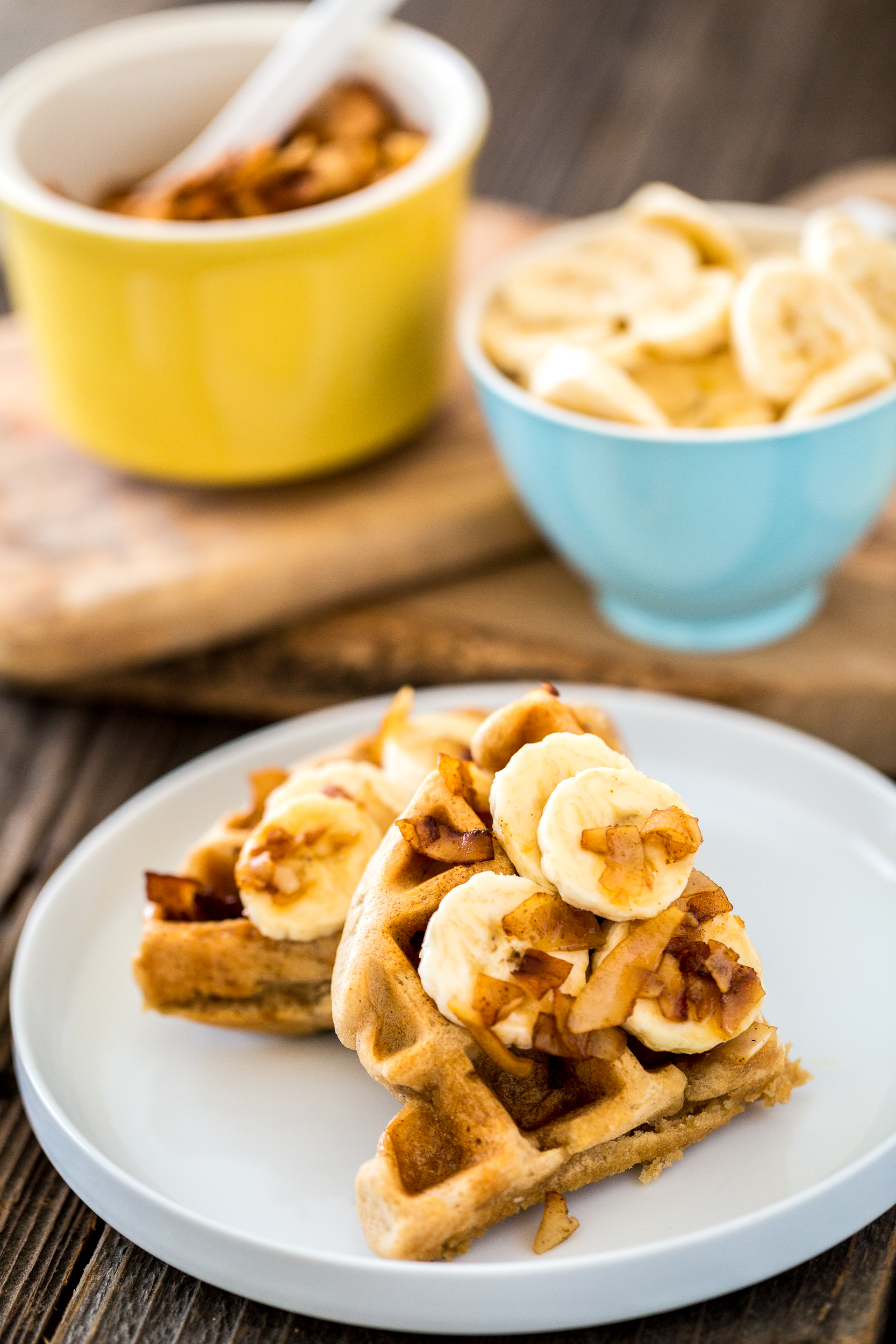 Maple Bacon Peanut Butter Waffles