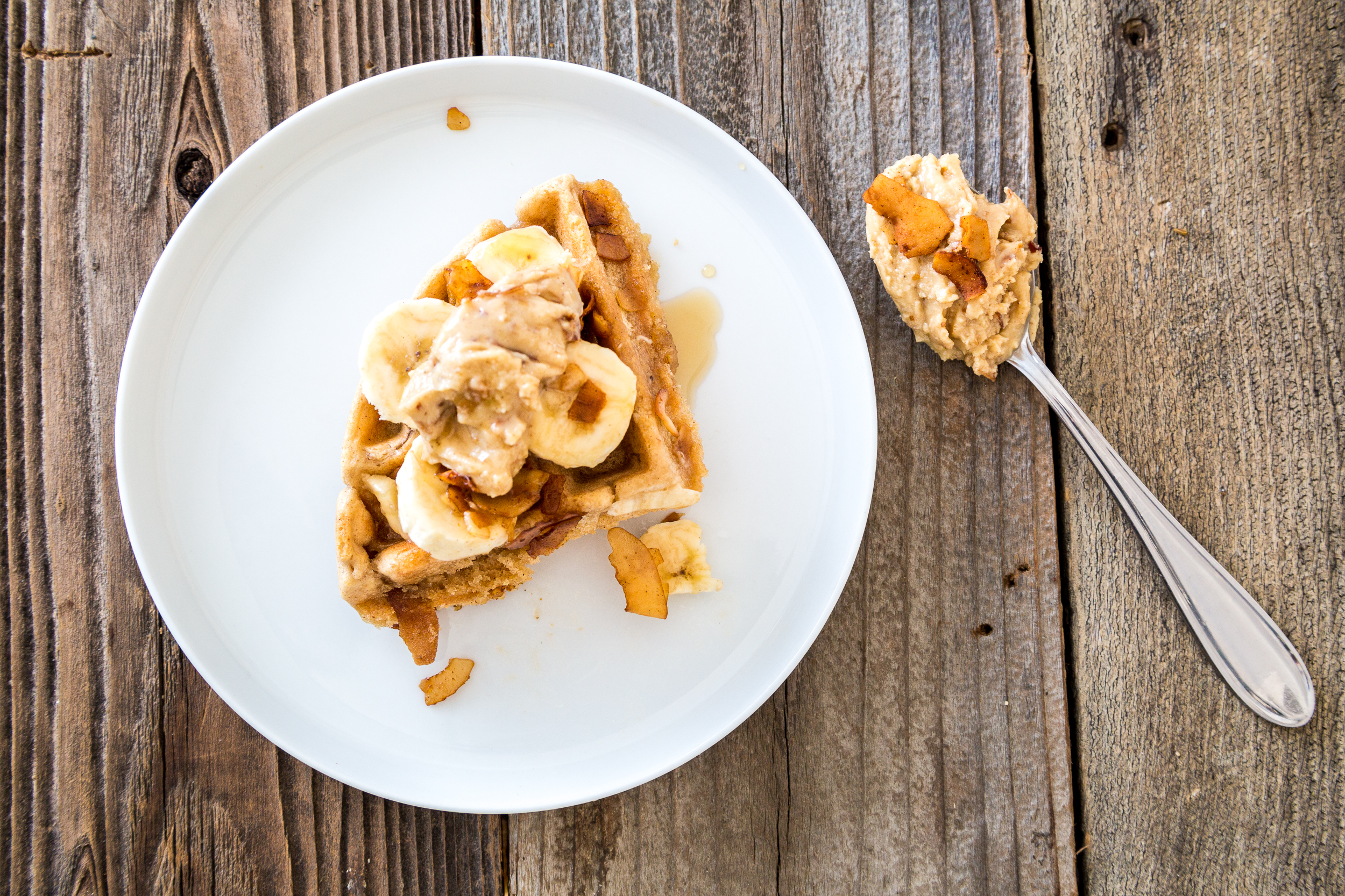 Maple Bacon Peanut Butter Waffles