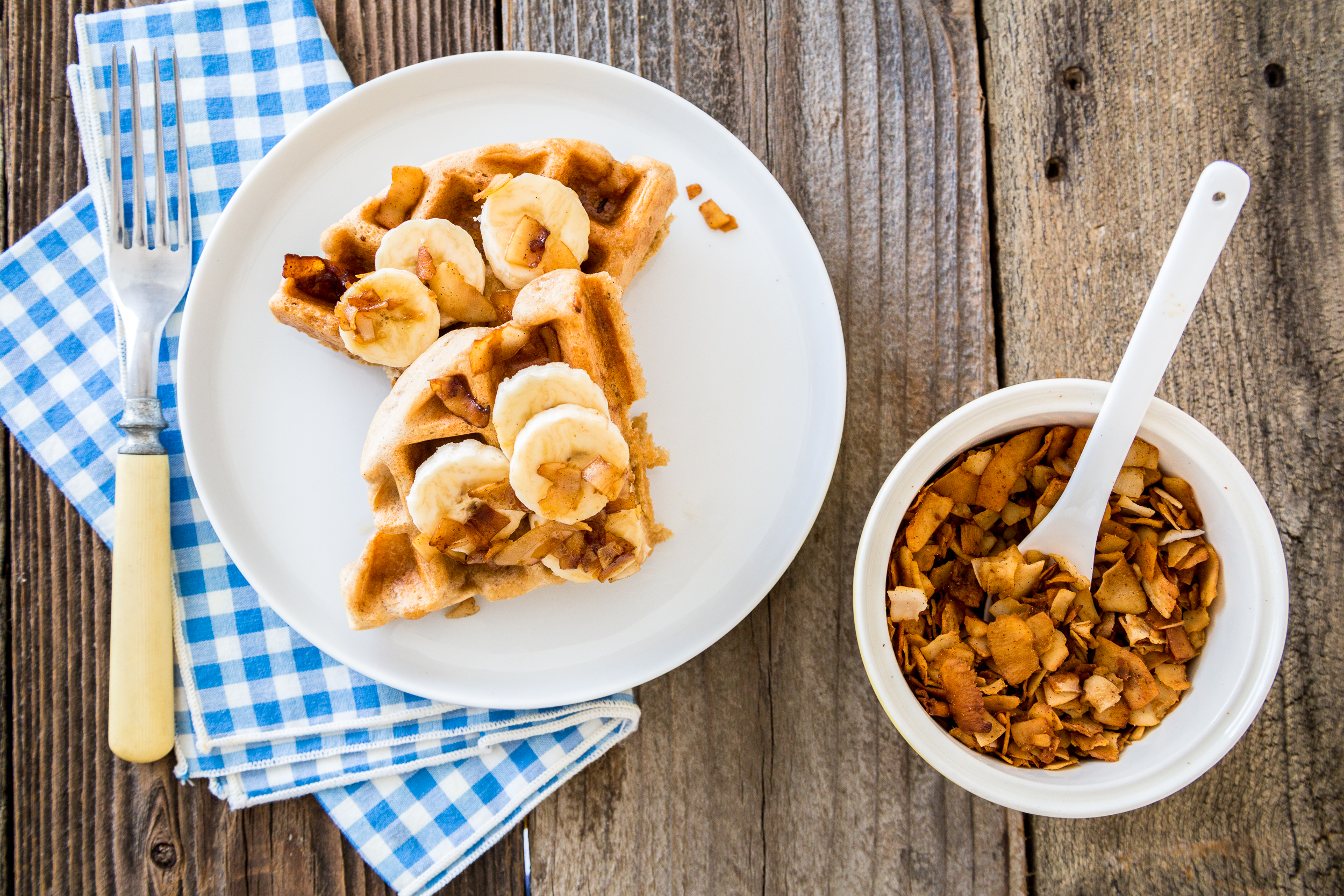 Maple Bacon Peanut Butter Waffles