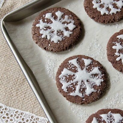 Courtney's Chocolate Cinnamon Snowflakes