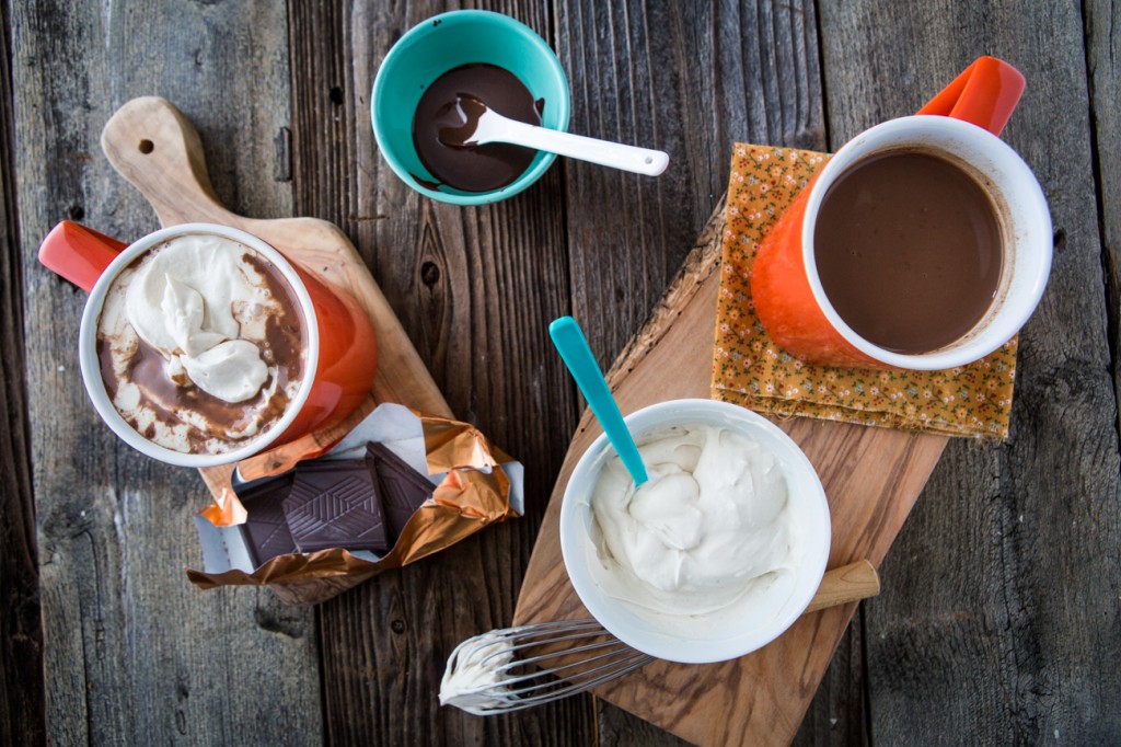 Vegan, Protein-Rich Hot Chocolate with Peanut Butter Whipped Cream