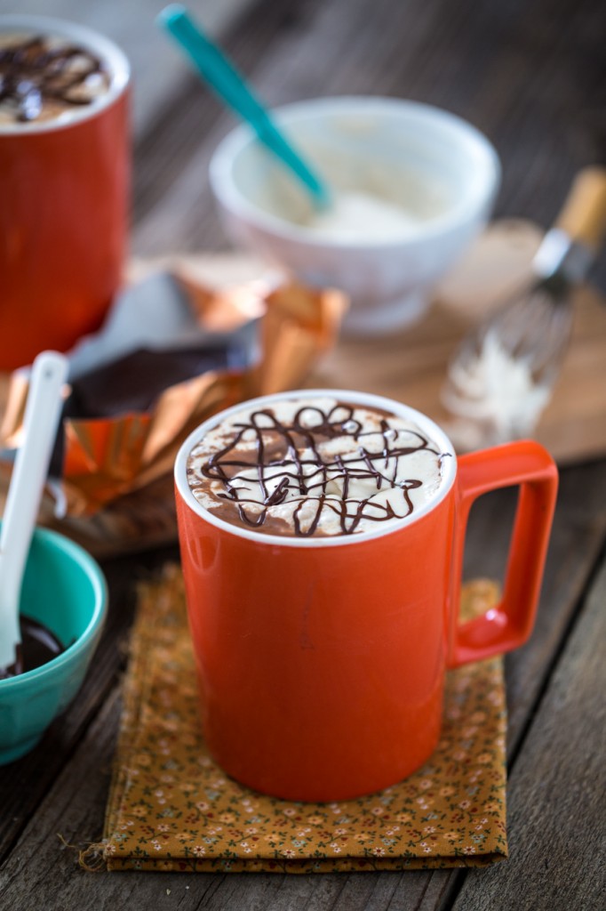 Vegan, Protein-Rich Hot Chocolate with Peanut Butter Whipped Cream