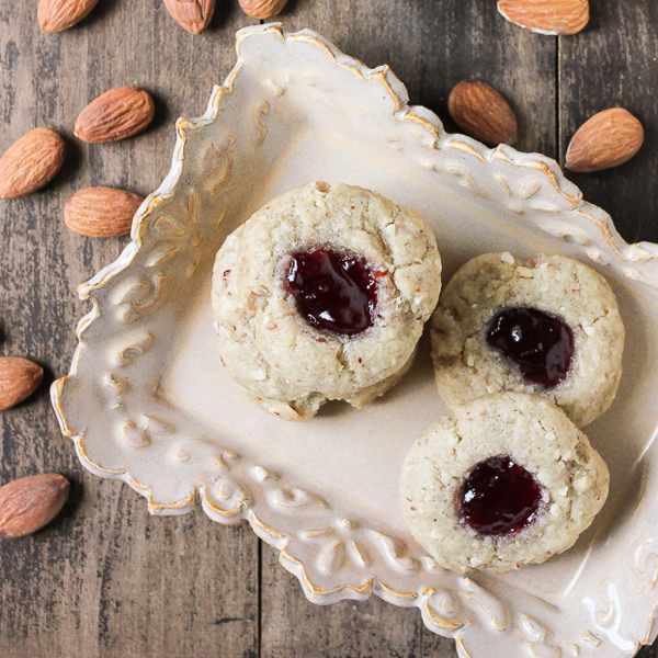 Ketty's Raspberry Almond Thumbprint Cookies