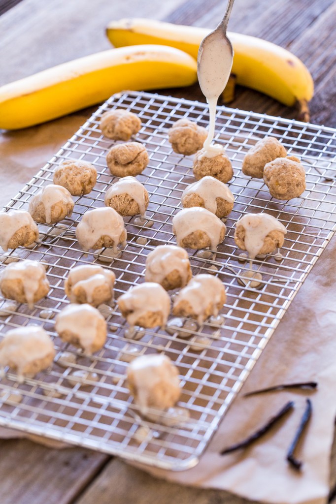 Vanilla Bean-Glazed Banana Donut Holes