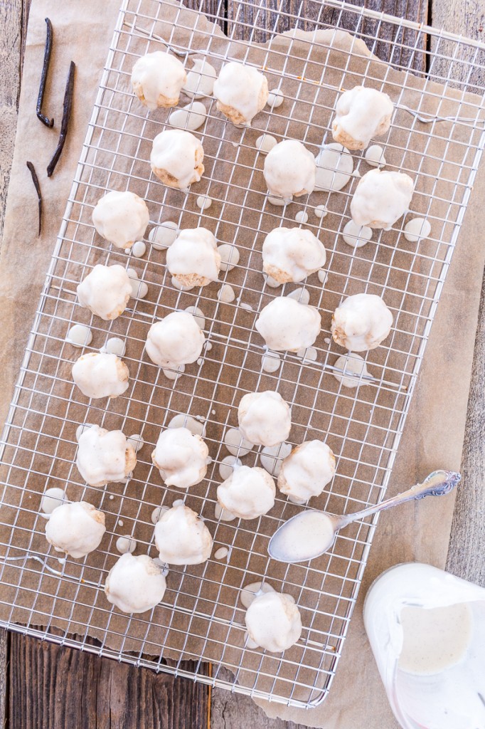 Vanilla Bean-Glazed Banana Donut Holes