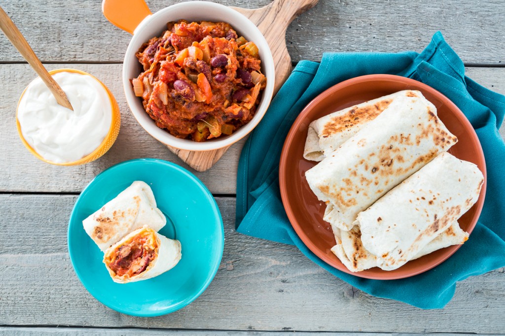 Mini Skillet-Grilled Chili Cheese Burritos