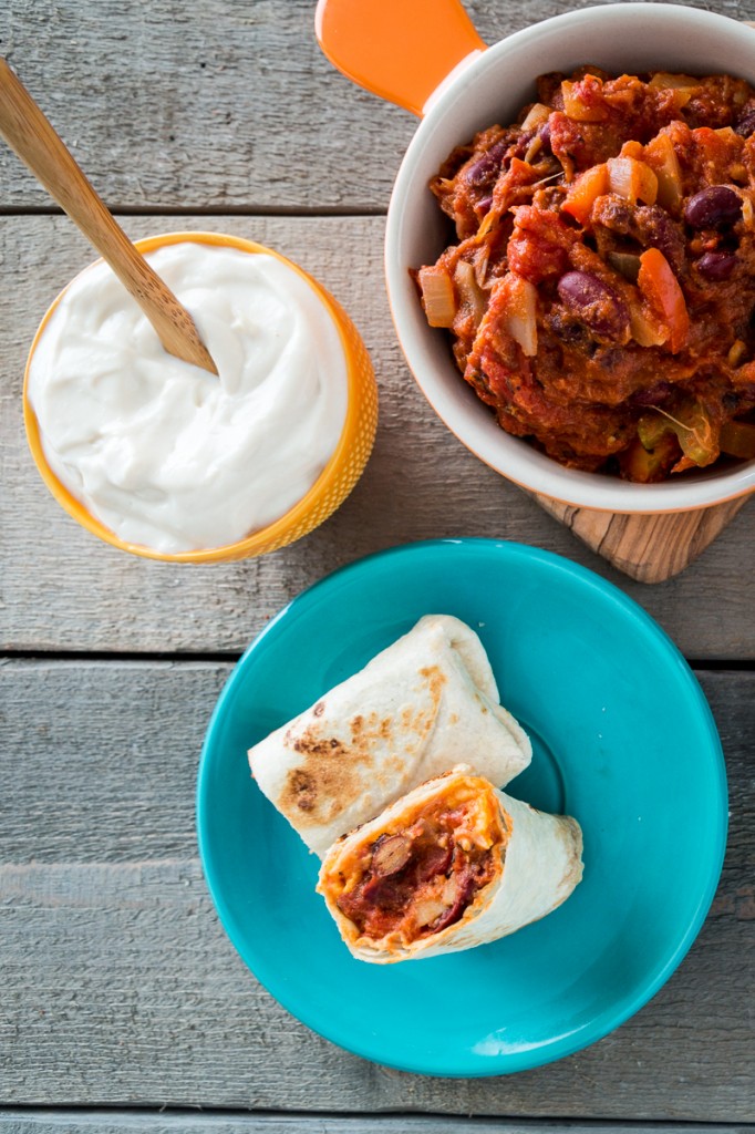 Mini Skillet-Grilled Chili Cheese Burritos