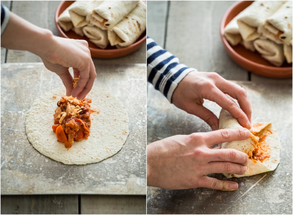 Mini Skillet-Grilled Chili Cheese Burritos