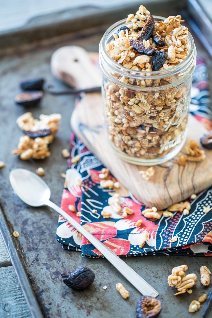 Vanilla Almond Fig Granola Parfaits with  Blood Oranges