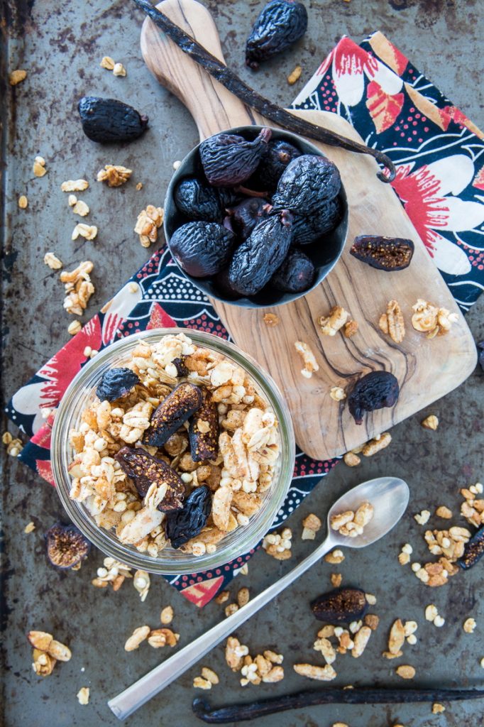 Vanilla Almond Fig Granola Parfaits with  Blood Oranges