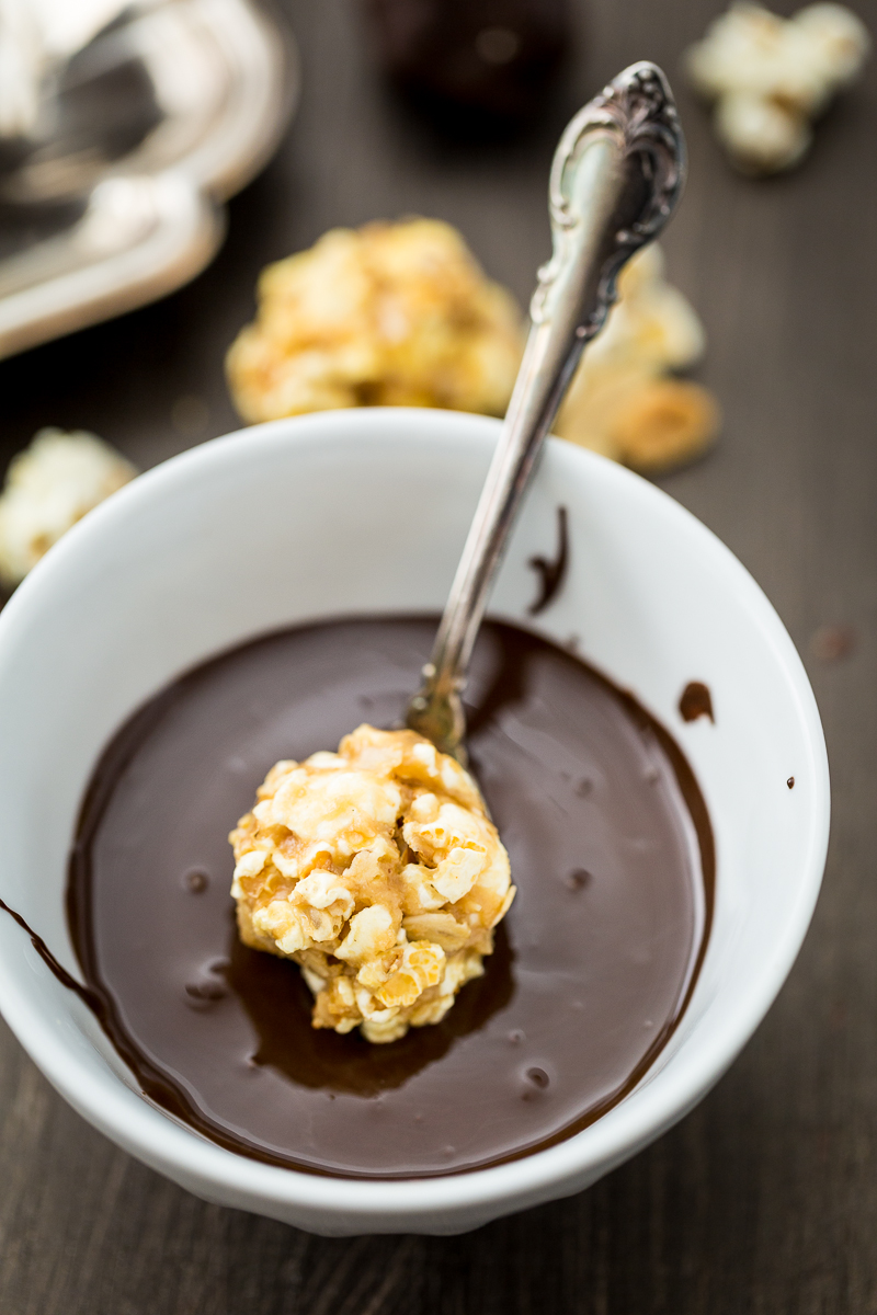 Chocolate Peanut Butter Popcorn Truffles