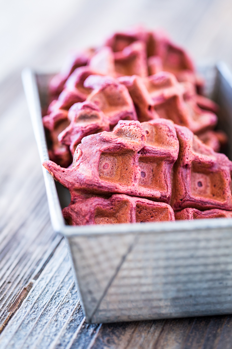 Sugar-Free Red Velvet Waffles with Cream Cheese