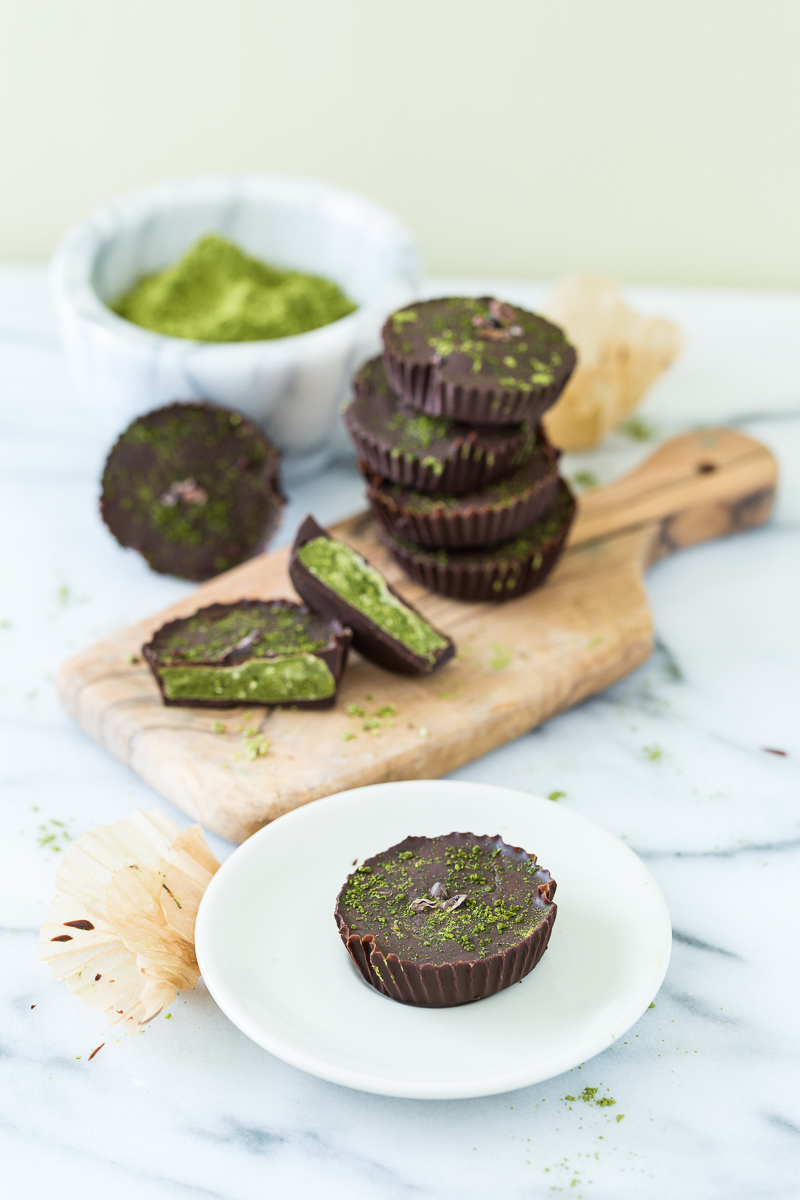 Chocolate Matcha Butter Cups