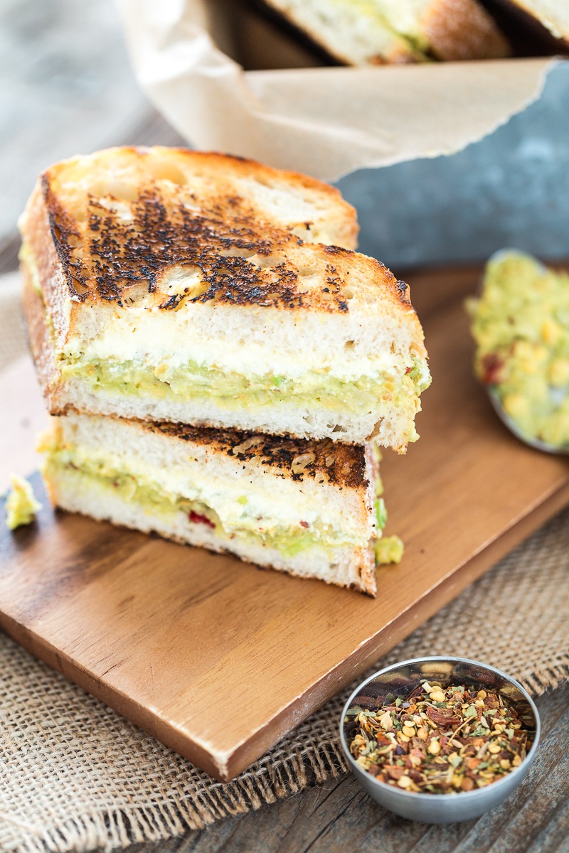 Harissa-Spiced Chickpea Avocado Salad Grilled Cheese Sandwiches