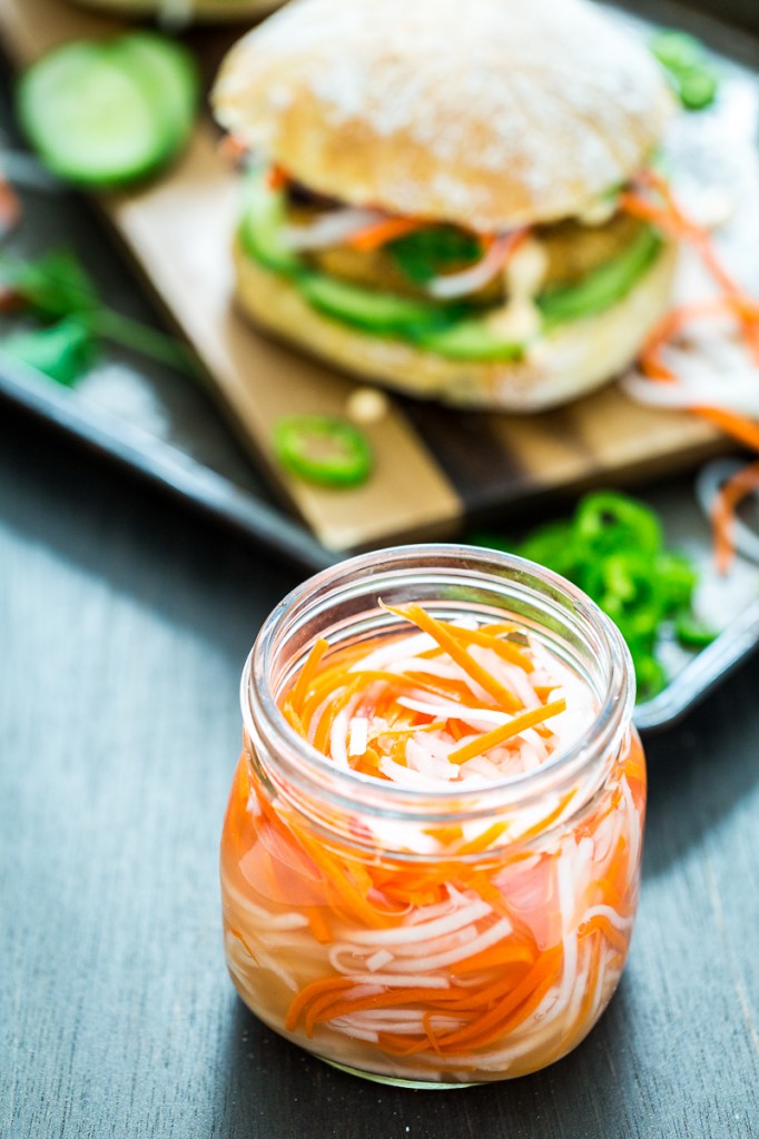 Lemongrass Tofu Banh Mi Burgers