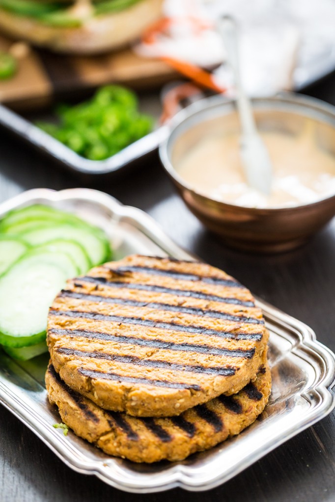 Lemongrass Tofu Banh Mi Burgers