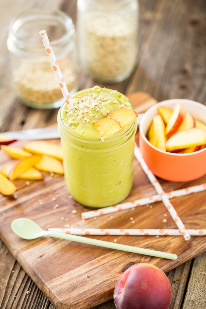 Peach Mango Iced Green Tea - Peanut Butter and Fitness