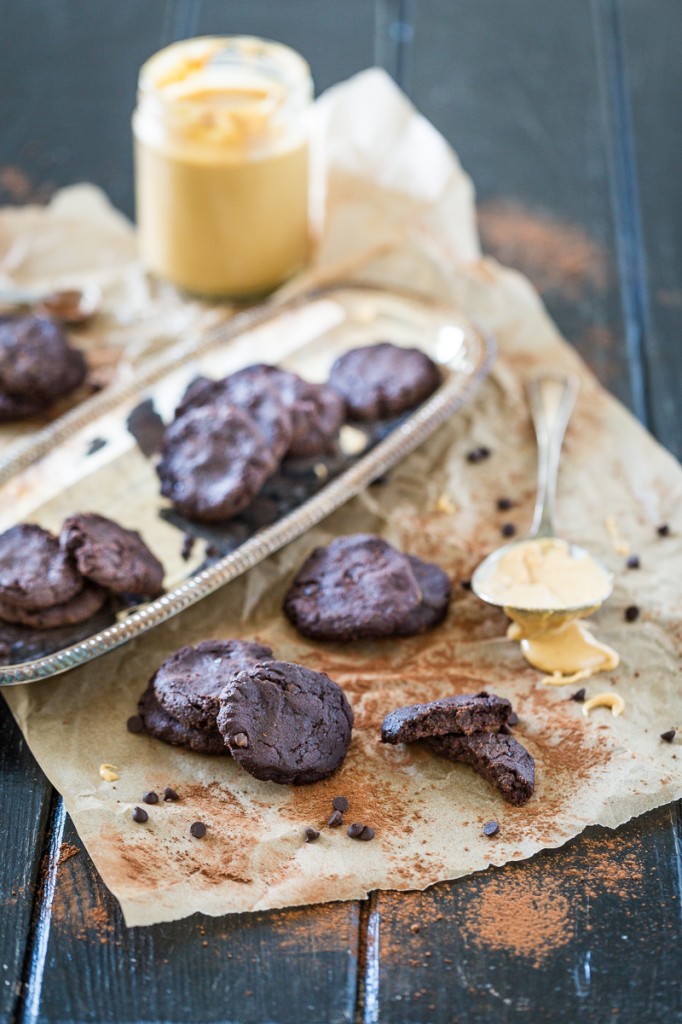 Flourless Double Chocolate Peanut Butter Cookies