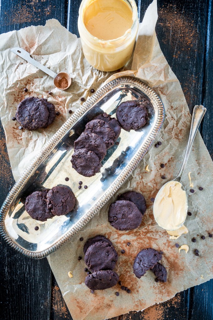 Flourless Double Chocolate Peanut Butter Cookies