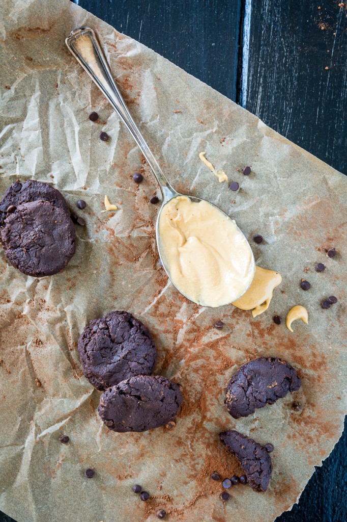 Flourless Double Chocolate Peanut Butter Cookies