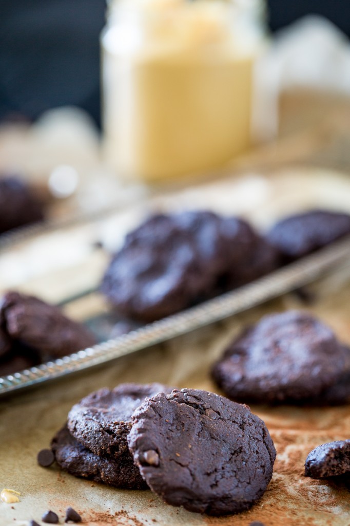 Flourless Double Chocolate Peanut Butter Cookies