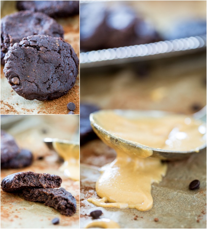 Flourless Double Chocolate Peanut Butter Cookies