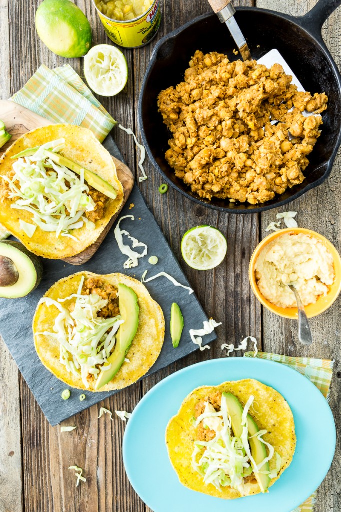 20-Minute Bean & Cheese Tacos with 2-Ingredient Vegan Cheese