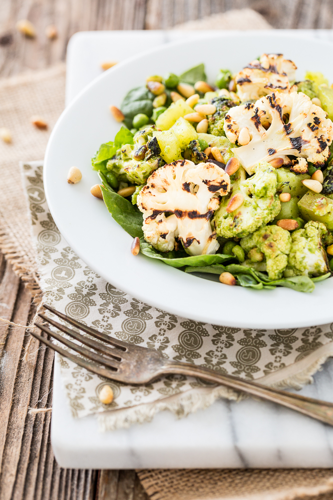 Pesto Cauliflower Potato Salad from Salad Samurai