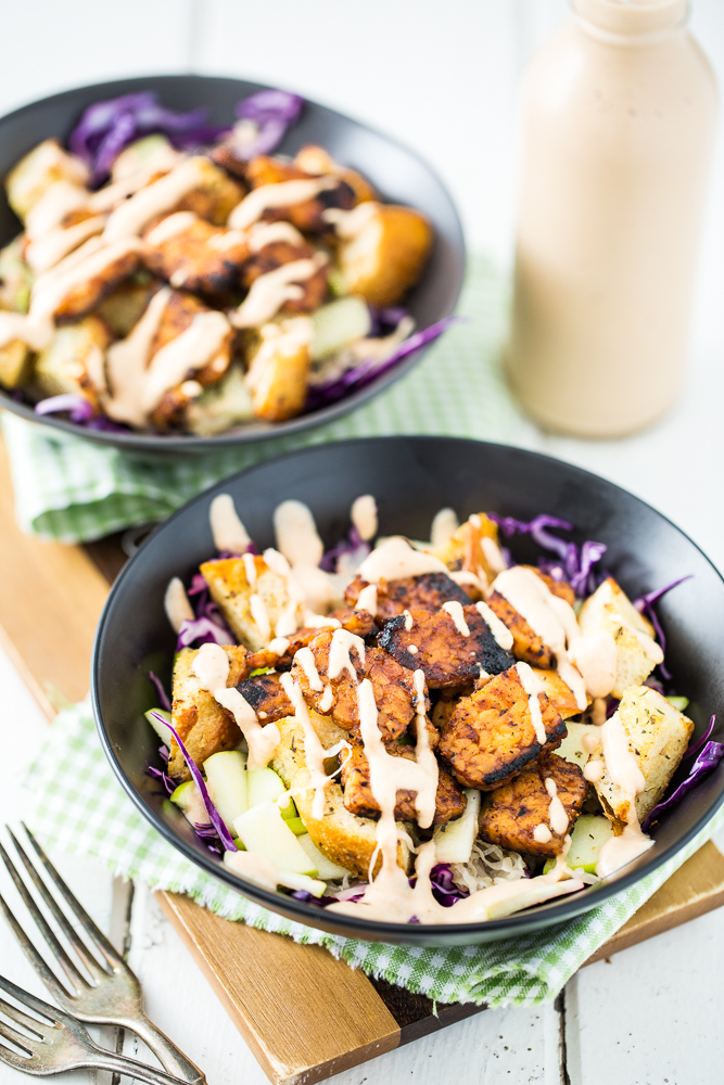 Tempeh Reubenesque Salad from Salad Samurai