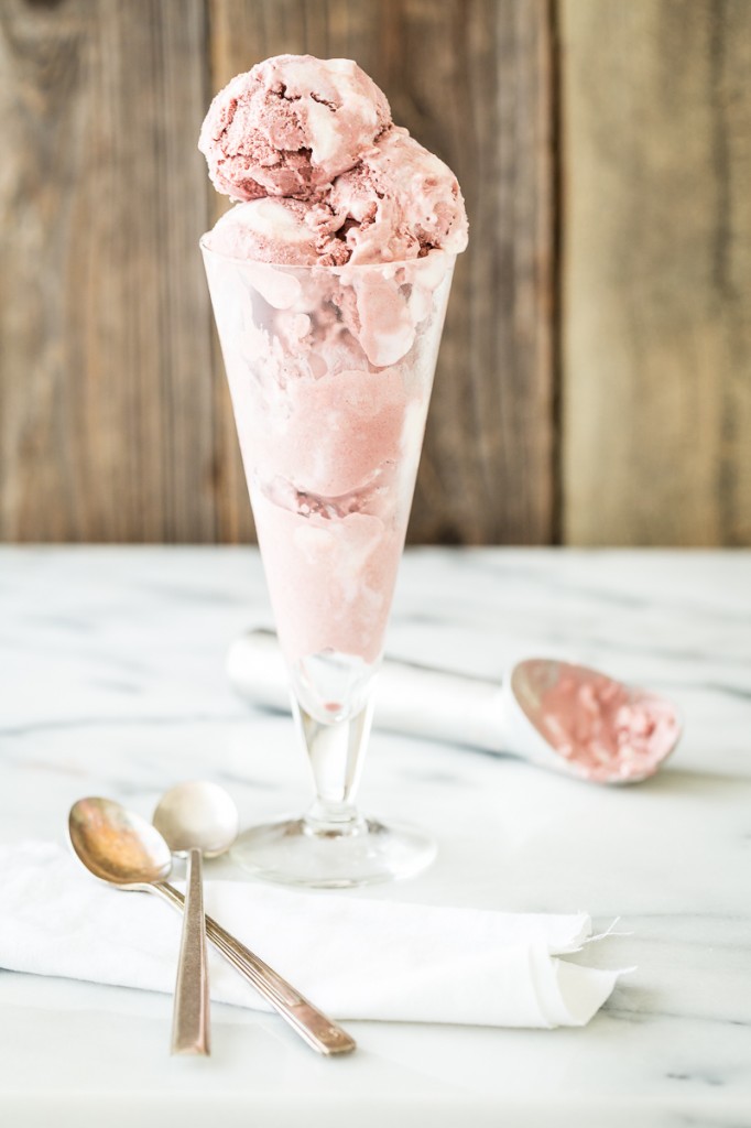 Sugar-Free Red Velvet Ice Cream with Cream Cheese Swirl