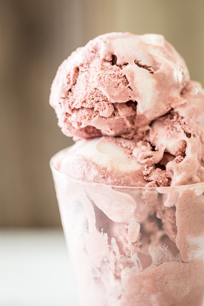 Sugar-Free Red Velvet Ice Cream with Cream Cheese Swirl