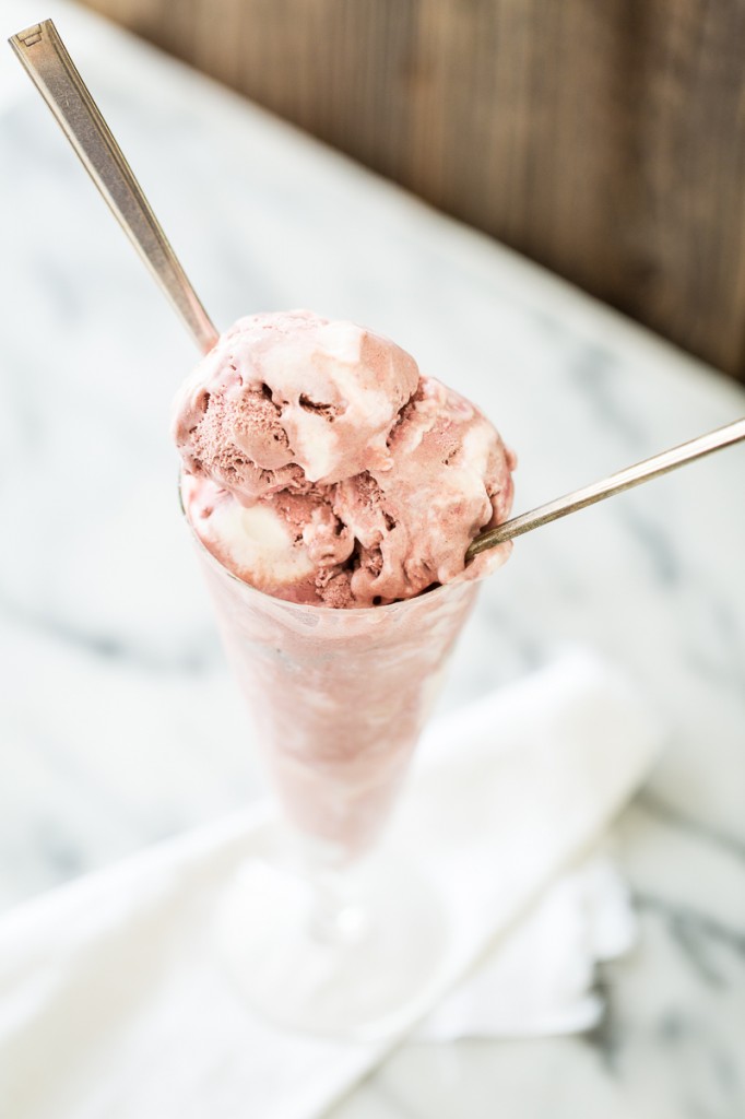 Sugar-Free Red Velvet Ice Cream with Cream Cheese Swirl