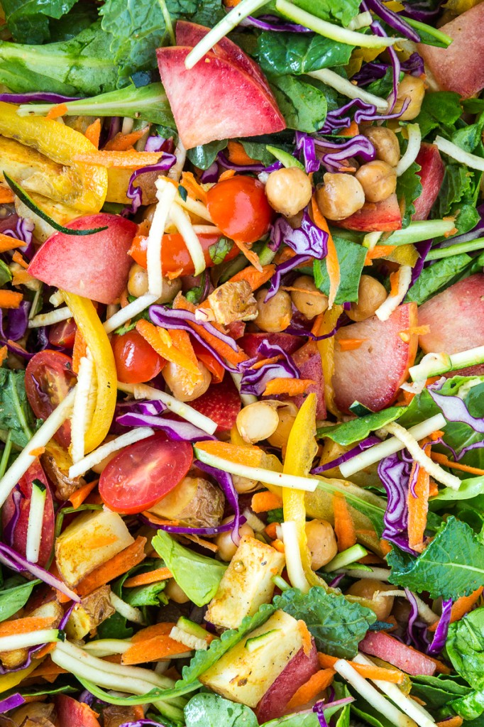 The Big-Ass Salad with Basil Ranch Dressing & Pickled Red Onions