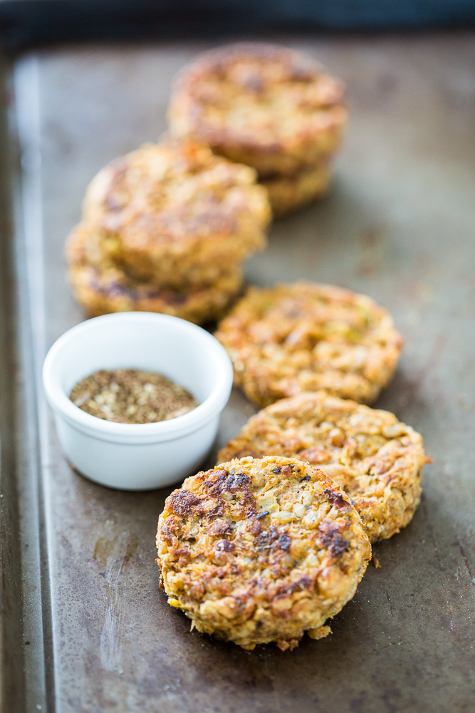 Za'atar Chickpea Burgers with Tomato & Apricot Chutney