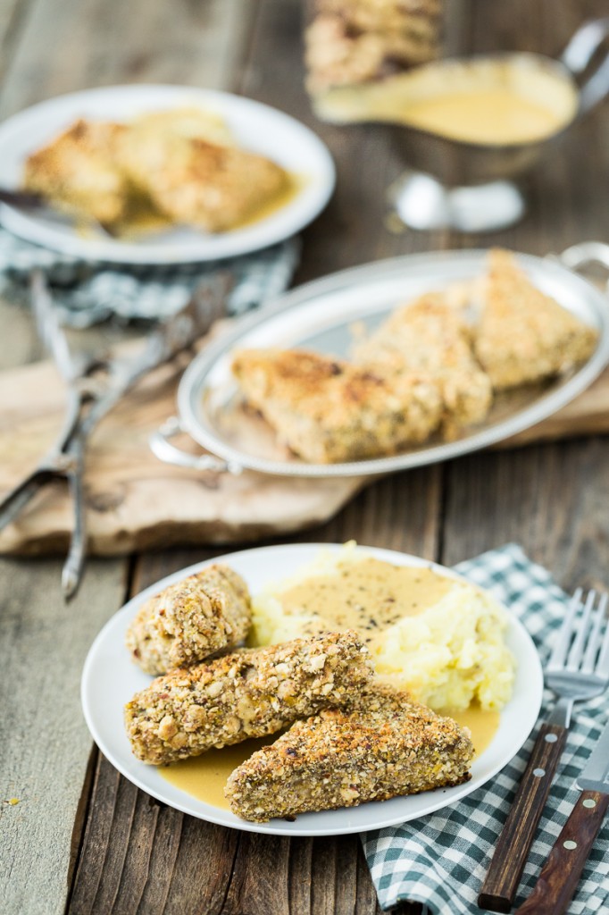 Maple Hazelnut-Crusted Tempeh Cutlets