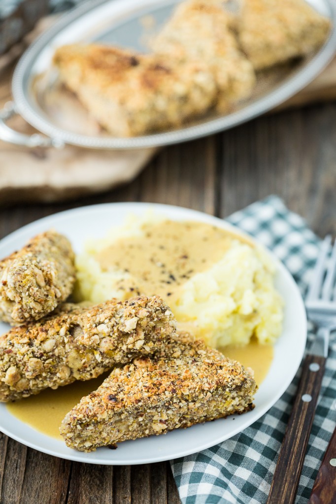 Maple Hazelnut-Crusted Tempeh Cutlets