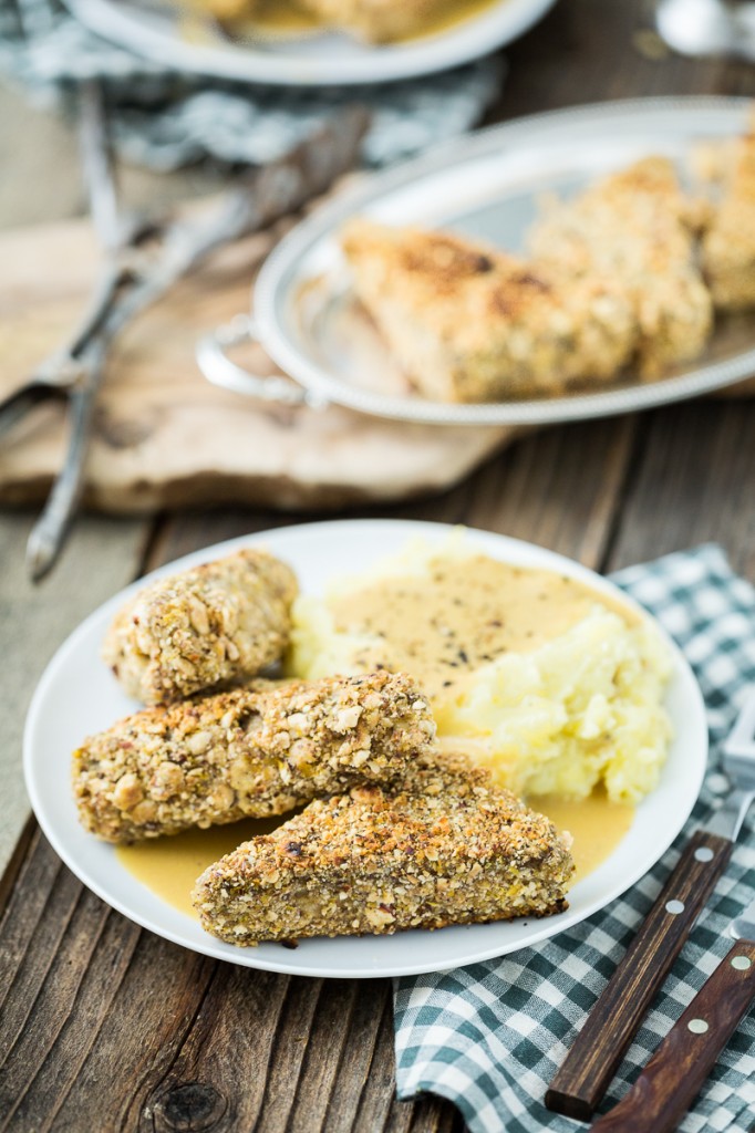 Maple Hazelnut-Crusted Tempeh Cutlets