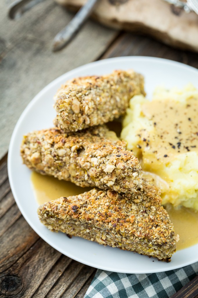 Maple Hazelnut-Crusted Tempeh Cutlets