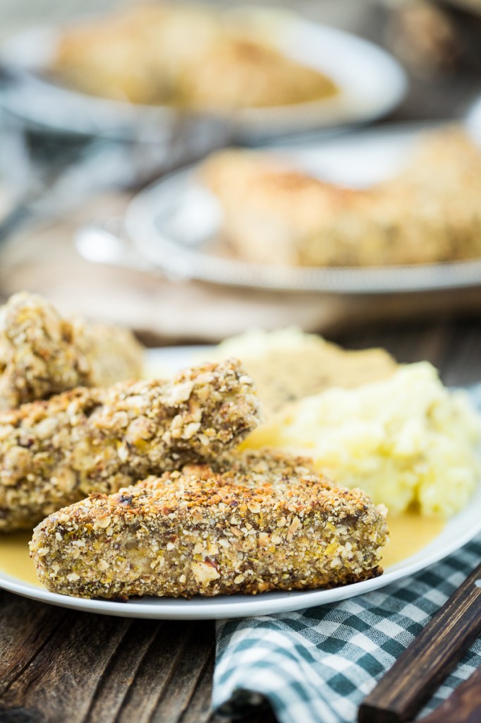 Maple Hazelnut-Crusted Tempeh Cutlets