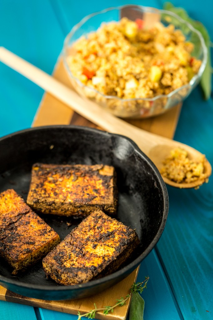 Cajun Tofu & Dirty Quinoa | The Lusty Vegan